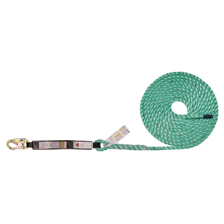 Super Anchor Safety 50ft Maxima 5/8" 3-Strand Fall Arrester Lifeline 5500-50